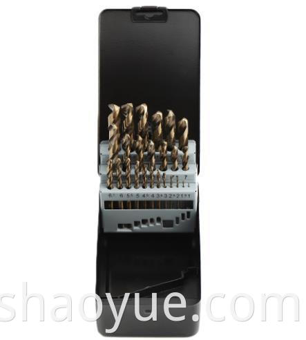 25PCS HSS Fully Ground Twist Drill Bit Set